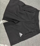 阿迪達斯（adidas）短褲夏季男戶外休閑百搭短褲顯瘦松緊腰梭織運動五分褲 黑/灰 M 曬單實拍圖