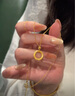 周六福黃金項鏈女款5G足金沙面可愛小貓鏈墜 計價 40+5cm-2.53g 曬單實拍圖
