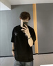 OFF-WHITE?情侶裝夏季寬松高端純棉短袖T恤男士女款2026新款潮牌運動半袖 黑色 L 曬單實拍圖
