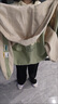 Jret2025新款設(shè)計感小眾拼接棒球服外套女學(xué)生寬松休閑連帽薄款夾克女 綠拼杏 XL 建議125-140斤 曬單實拍圖