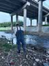 漁多多半身男士釣魚服塔絲隆下水褲雨褲帶雨鞋加厚水庫皮叉水鞋連體 曬單實拍圖