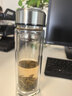 京東京造雙層加厚玻璃杯 無鉛高硼硅帶茶隔水杯304茶隔泡茶杯男士360mL 曬單實拍圖