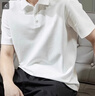 GLM短袖t恤男透氣夏季翻領polo衫速干T恤冰絲感休閑運動上衣白色2XL 曬單實拍圖