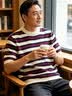 JEEP SPIRIT短袖t恤男2026夏季條紋圓領半袖打底衫男裝半截袖潮流百搭短袖 紅色 3XL 166-180 曬單實拍圖