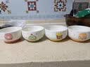 可愛卡通防摔大號陶瓷碗套裝兒童飯碗甜品湯碗飯碗微波爐餐具 卡通米飯碗4個裝 曬單實拍圖