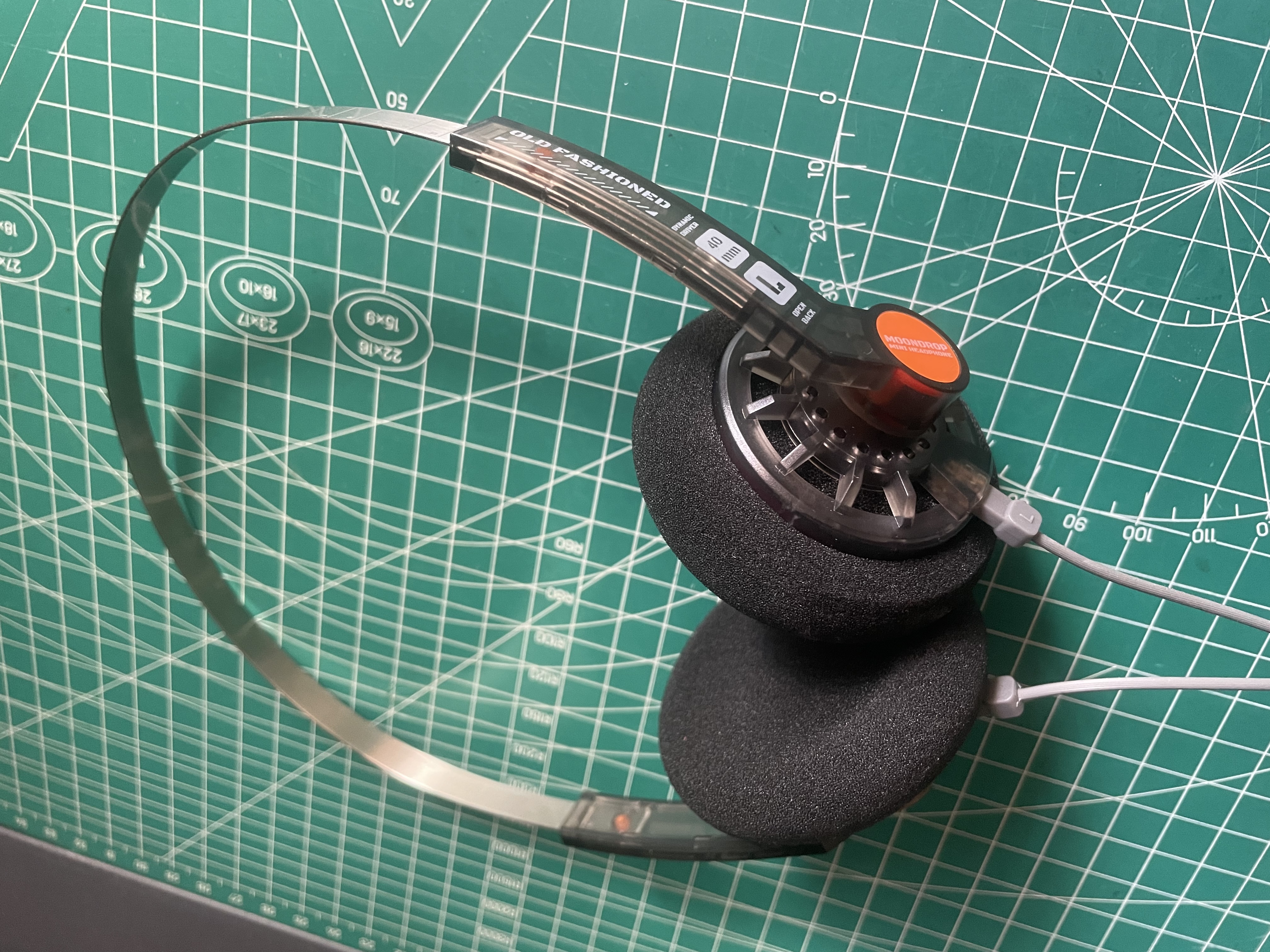水月雨Old Fashioned 便攜式頭戴式耳機音樂有線耳機可換線高音質HiFi時尚復古氛圍感 Old Fashioned（3.5三芯單端） 曬單實拍圖