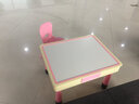 積木桌子多功能兒童玩具桌幼兒園大顆粒桌椅套裝拼裝女孩思維實(shí)木 粉積木桌60*80（兩用） 曬單實(shí)拍圖