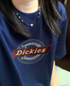 Dickies帝酷適藏青色純棉圓領短袖女夏2026新款女生美式休閑潮牌經典t恤C 曬單實拍圖