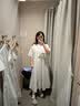 MUJI 女式 涼感 短袖襯衫連衣裙 女裝裙子長裙 26年夏季 BC2Q7C6S 象牙色格紋 S （155/80A） 曬單實拍圖