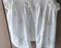 乖奇熊女寶寶無袖T恤夏季甜美小飛袖上衣服女童薄款夏裝嬰幼兒外出衣服 米白花間小兔 90 曬單實拍圖