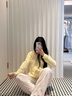 蕉下（beneunder）防曬衣女防紫外線夏季透氣冰薄涼感女士披肩服外套 布丁黃 M碼 曬單實拍圖