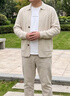 皮爾卡丹（pierre cardin）春秋季韓版開衫毛衣外套男士翻領(lǐng)休閑西裝針織衫外穿夾克男外套 杏色 高品質(zhì) 2XL (適合135-150斤) 曬單實(shí)拍圖