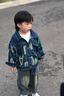 G.DUCK KIDS童裝男童牛仔外套秋季新款兒童衣服男寶寶春秋季印花中小童上衣 藍色【無貨勿拍】 120碼建議110-120cm6-7歲cm 曬單實拍圖
