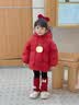 G.duck小黃鴨嬰幼兒童羽絨服新款男女寶寶衣服輕薄白鴨絨外套冬季保暖衣 桔色 80 cm 曬單實拍圖