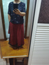 日著（rizhuo）俠氣風提花半身裙2026年秋季新款女不規則微鏤空設計感屁簾 游影紅 均碼 曬單實拍圖