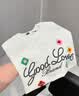 GBGOODBRAND 2025SS GOODLOVES立體刺繡標語輕奢時尚高級感短袖T恤 白色 * M 曬單實拍圖