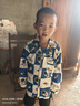 紅唇珊兒童睡衣套裝開(kāi)衫男孩純棉長(cháng)袖春秋A類(lèi)全棉男女童寶寶新款家居服 太空宇航員 120#(建議身高105-115cm) 曬單實(shí)拍圖