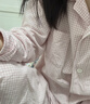 MUJI[自營限定款]女士無側縫 雙層紗織睡衣 純棉家居服 淺粉紅色 M 曬單實拍圖