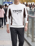 皮爾卡丹（pierre cardin）衛衣男2026新款春秋加絨加厚長袖T恤潮流拼色保暖無帽冬裝打底衫 2312白色 常規 XL (約120-135斤可穿) 曬單實拍圖