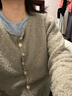 妙奕嘉外套女打底衫針織衫秋季2025新款毛衣洋氣款開(kāi)衫內搭可外穿高級感 金色扣子針織開(kāi)衫【灰色】 均碼 【建議80-110斤】 曬單實(shí)拍圖