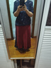 日著（rizhuo）俠氣風提花半身裙2026年秋季新款女不規則微鏤空設計感屁簾 游影紅 均碼 曬單實拍圖