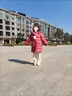 G.duck小黃鴨女童羽絨棉服中長款冬裝加厚外套兒童棉衣大童女孩保暖棉襖 紅色 120 尺碼5~6歲【110-120cm】 曬單實拍圖