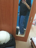 名創優品（MINISO）深藍牛仔褲男款直筒長褲青少年寬松秋季闊腿褲百搭高級感休閑褲男 深藍色 L (直筒褲型 做舊牛仔褲) 曬單實拍圖