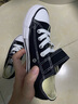 匡威（Converse）童鞋兒童低幫帆布鞋春季男女童全明星新品經(jīng)典款軟底魔術(shù)貼帆布鞋 黑色[經(jīng)典款新版】 偏大選小一碼 30 【建議腳長(cháng)19.5cm】 曬單實(shí)拍圖