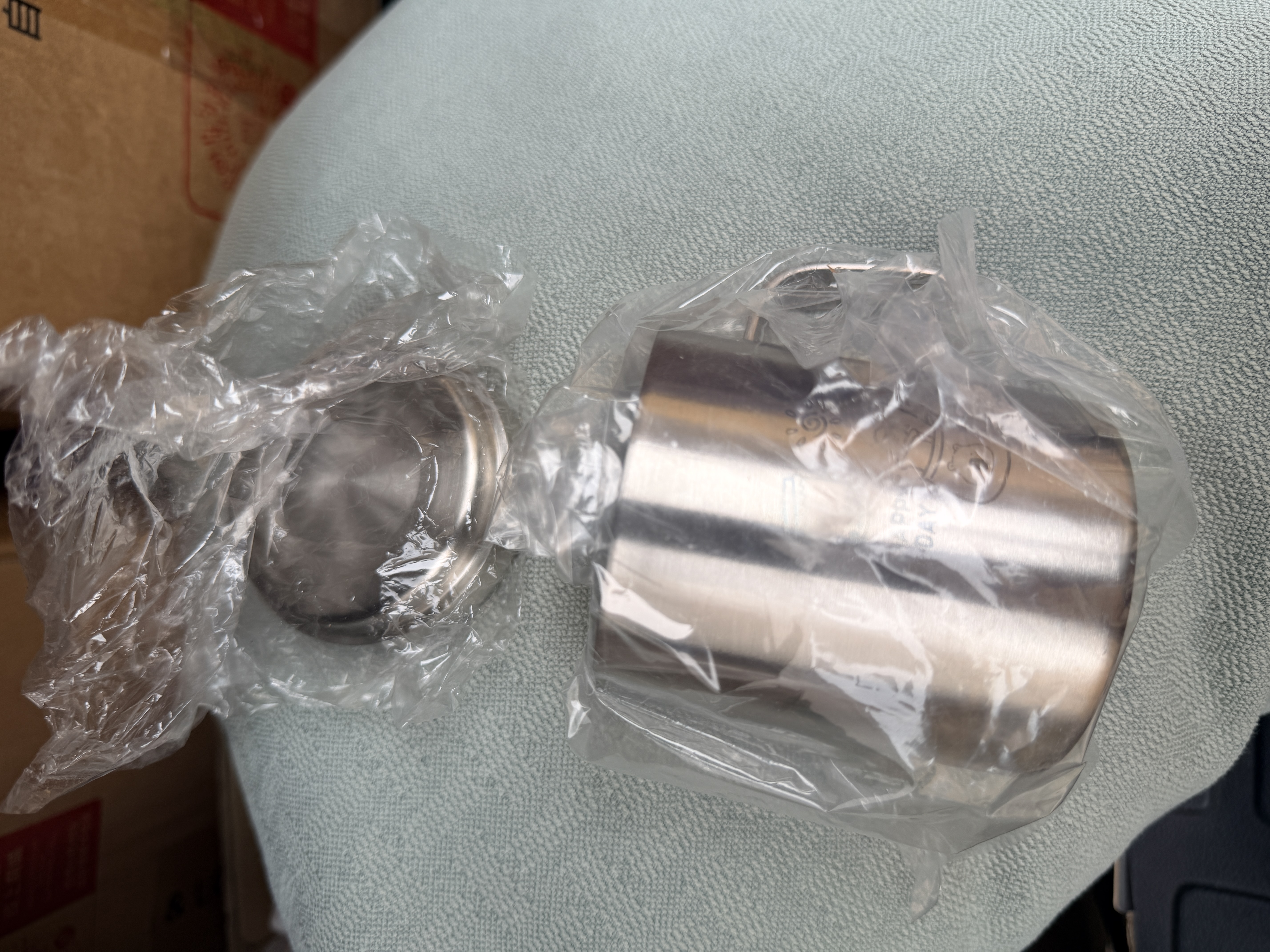 美廚（MAXCOOK）316L不銹鋼水杯帶蓋 兒童寶寶喝牛奶杯子雙層馬克杯200ml MCB2478 曬單實(shí)拍圖