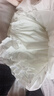 衣然呈品花苞a字半身裙女士夏季薄款韓版時尚溫柔設計感蓬蓬燈籠褲裙子女 白色 M 【建議90-110斤】 曬單實拍圖