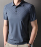 羅蒙【7A抗菌】爸爸冰絲polo衫男士短袖t恤男夏季薄款寬松條紋上衣男 曬單實(shí)拍圖