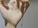 中國(guó)珠寶（Sino gem）黃金項(xiàng)鏈女足金素鏈鎖骨鏈簡(jiǎn)約百搭diy生日七夕節(jié)禮物送女友老婆 約1.1g黃金項(xiàng)鏈素鏈 曬單實(shí)拍圖