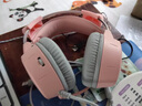 HKMW索尼SONY適用頭戴式耳機有線(xiàn)電競游戲電腦筆記本女生貓耳朵粉色帶麥可愛(ài)少女 粉色 x26貓耳朵耳機【炫彩頭梁發(fā) 標配 曬單實(shí)拍圖