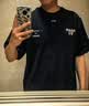 OFF-WHITE?情侶裝夏季寬松高端純棉短袖T恤男士女款2026新款潮牌運動半袖 黑色 L 曬單實拍圖