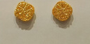 周六福爆閃方糖黃金耳釘女足金耳飾七夕禮物計價 A0913173一對 約2.14g 曬單實拍圖
