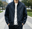JEEP SPIRIT美式復古機車服外套男2026秋季寬松休閑百搭夾克上衣男裝牛仔上衣 藏青色 M (160-165) 90-100斤 曬單實拍圖