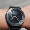 卡西歐（CASIO）手表男G-SHOCK黑武士BLACK先生運動學生電子日韓表GM-2100BB-1A 曬單實拍圖