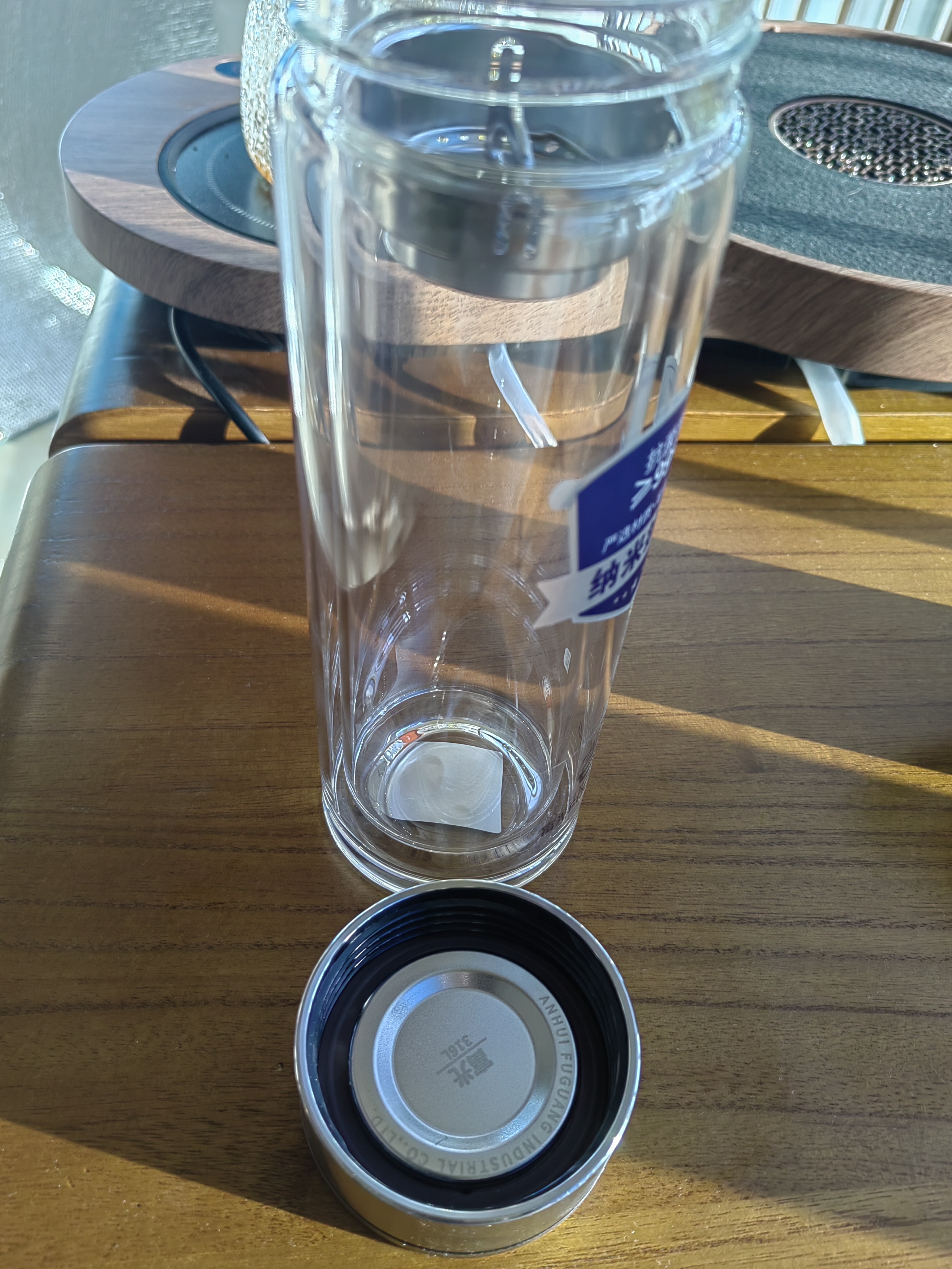 富光抗菌玻璃杯雙層高硼硅泡茶杯子茶水分離杯高檔車載水杯男京東限定 曬單實拍圖