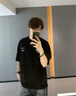 OFF-WHITE?情侶裝夏季寬松高端純棉短袖T恤男士女款2026新款潮牌運動半袖 黑色 M 曬單實拍圖