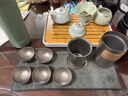 金灶（KAMJOVE）純鈦旅行茶具套裝 便攜泡茶杯戶外茶具茶水分離泡茶器防燙快客杯 T-33F 一壺5杯 曬單實拍圖