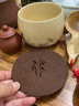 元兮 精品茶杯墊吸水大號隔熱防燙防滑圓形方形 壺墊茶承壺托手工底座桌墊水杯墊子 中式功夫茶具茶道配件 翠竹壺墊 14cm （4片裝） 曬單實(shí)拍圖