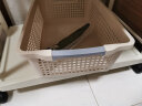 唐易加厚长方形塑料收纳篮厨房浴室桌面收纳置储物篮子文件收纳筐箱盒 大号白色 实拍图
