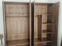 沃木實(shí)木衣柜現代簡(jiǎn)約對開(kāi)門(mén)大衣櫥家用黑胡桃木臥室收納柜 多隔板【HHT-301-02】 曬單實(shí)拍圖
