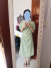 范思蓝恩22FS2038胸前镂空连衣裙女夏新款高级感气质显瘦裙子 香草绿 XS 实拍图