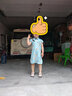 毛毛鴨女童旗袍2024新款中國風(fēng)公主裙連衣裙小孩兒童洋氣旗袍女夏季唐裝 1059蘭底花 120 （建議身高108-117） 曬單實(shí)拍圖