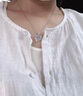 喜鉆 浪漫心形鉑金群鑲鉆石吊墜送女友求婚結(jié)婚項鏈鎖骨鏈生日禮物 鉑金共1克拉 曬單實拍圖