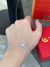 中國黃金（CHINA GOLD）925銀玉髓十二花神手鏈女新中式國風(fēng)手飾2024年新款 七月蜀葵花 曬單實(shí)拍圖