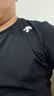 迪桑特（DESCENTE）DESCENTE迪桑特TRAINING男士D-TOUGH親膚透氣圓領短袖T恤新品 BW-黑色 (白色LOGO) XL (180/100A) 曬單實拍圖