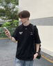 OFF-WHITE?情侶裝夏季寬松高端純棉短袖T恤男士女款2026新款潮牌運動半袖 黑色 M 曬單實拍圖