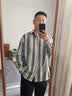 JEEP SPIRIT美式復(fù)古條紋襯衫慵懶風(fēng)休閑男士秋季松潮流休閑外套日系港風(fēng)襯衣 藍(lán)色條紋 M 身高167左右 曬單實拍圖
